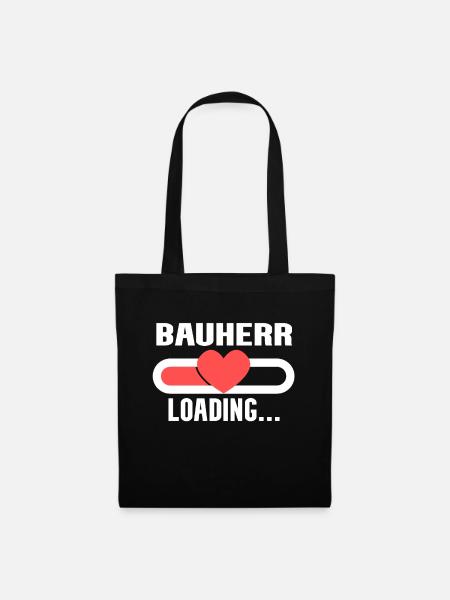 Bauherr loading - Bauherr werden - Stoffbeutel - Schwarz