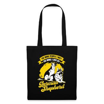 Cadeau de propriétaire de chien de berger allemand - Sac en tissu - noir - Devant
