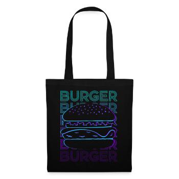 Burger Hamburger Cheeseburger Retro Gift - Tote Bag - black - Front
