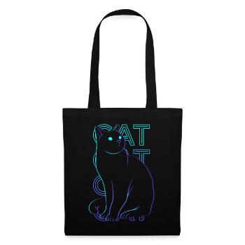 Cat Retro Gift - Tote Bag - black - Front