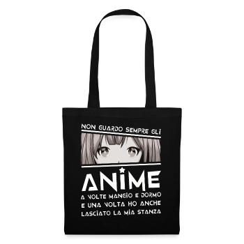 Vaporwave Japan Japanese I Always Watch Anime - Stoffbeutel - Schwarz - Vorne