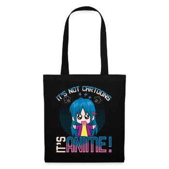 Vaporwave Japan Kawaii Not Cartoons It Is Anime - Stoffbeutel - Schwarz - Vorne