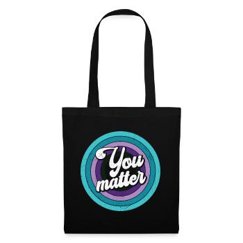 Vous êtes important - Vous comptez - Sac en tissu - noir - Devant