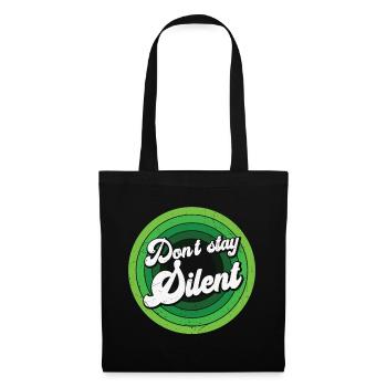 Ne restez pas silencieux Santé mentale verte - Sac en tissu - noir - Devant