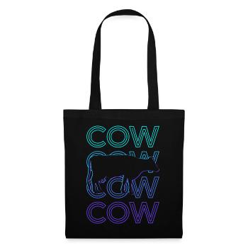 Cow Farmer Farm Farm Retro Gift - Sac en tissu - noir - Devant