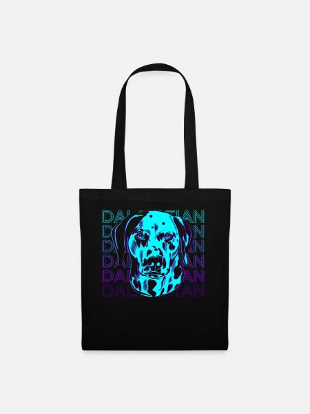 Dalmatiner Retro Geschenk - Stoffbeutel - Schwarz