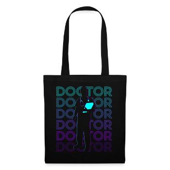 Doktor Retro Geschenk - Stoffbeutel - Schwarz - Vorne