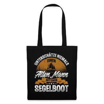 Segeln Segler Segelboot - Stoffbeutel - Schwarz - Vorne
