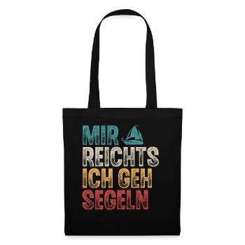Segeln Segler Segelboot Retro Vintage - Stoffbeutel - Schwarz - Vorne