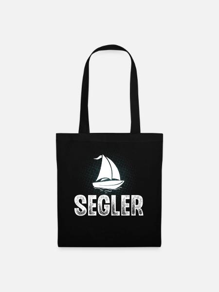 Segeln Segler Segelboot - Stoffbeutel - Schwarz