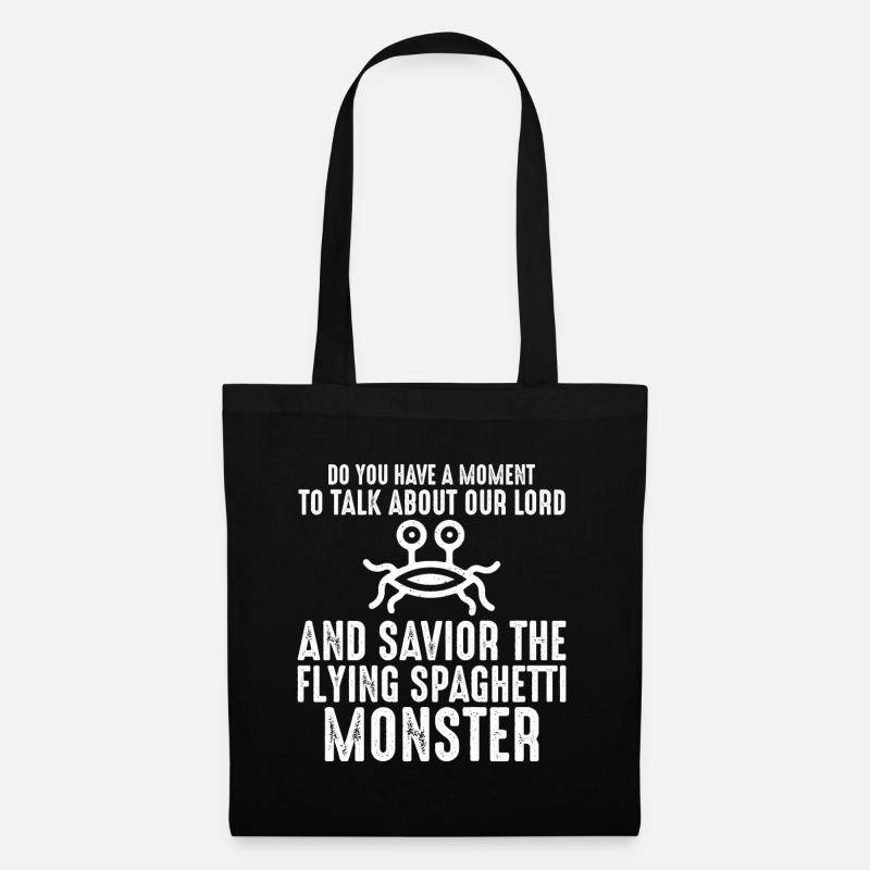 Fliegendes Spaghettimonster FSM - Stoffbeutel - Schwarz