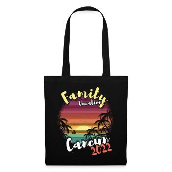Retro Family Vacation 2022 Tropical Hello Summer - Stoffbeutel - Schwarz - Vorne