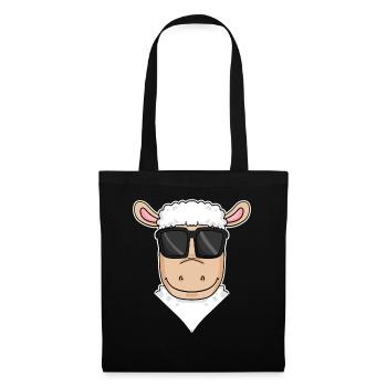 Schaf Illustration - Stoffbeutel - Schwarz - Vorne