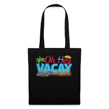 Hey Vacation 2022 Tropical Hello Summer - Stoffbeutel - Schwarz - Vorne