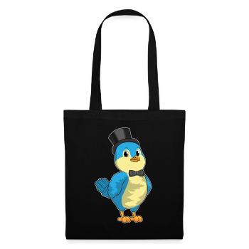 Mariage avec le chapeau haut-de-forme Bird Groom - Sac en tissu - noir - Devant