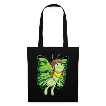 Butterfly Pilot Pilot Cap - Tote Bag - black - Front