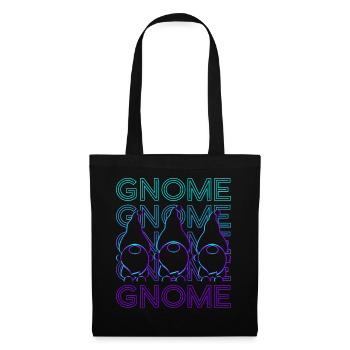 Gnome Elfe Nain Rétro - Sac en tissu - noir - Devant