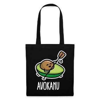 Avokanu lustige Kanu Kanusport Avocado Kajak - Stoffbeutel - Schwarz - Vorne