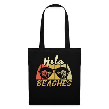 Retro Hello Beach 2022 Tropical Hello Summer - Stoffbeutel - Schwarz - Vorne