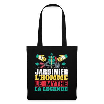 Hands Tools Man Legend Gardener Gardening Garden - Stoffbeutel - Schwarz - Vorne