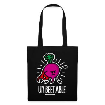 Funny Beets Beetroot Superhero Word Game Cartoon - Tote Bag - black - Front