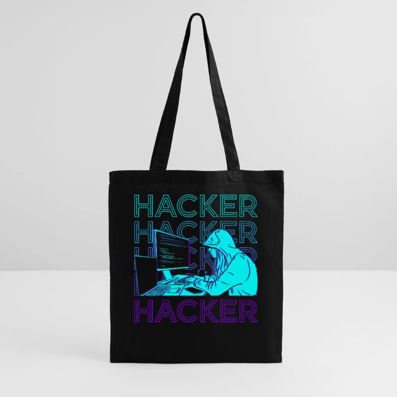 Hacker Hacking Hack Coding Programmierung Retro Stoffbeutel