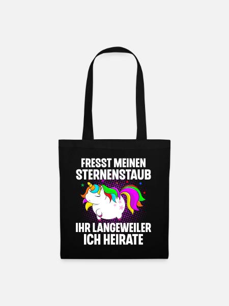 Einhorn Junggesellinnenabschied - Stoffbeutel - Schwarz