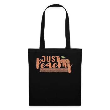 Retro Just Peach Beach 2022 Tropical Hello Summer - Tote Bag - black - Front