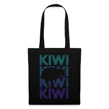 Kiwi Retro - Stoffbeutel - Schwarz - Vorne
