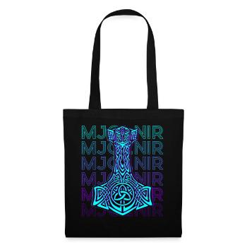 Mjolnir Thor Hammer Mythologie nordique Rétro - Sac en tissu - noir - Devant