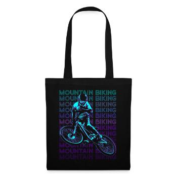 Mountain Biking MTB Biker Mountain Bike Retro - Tote Bag - black - Front