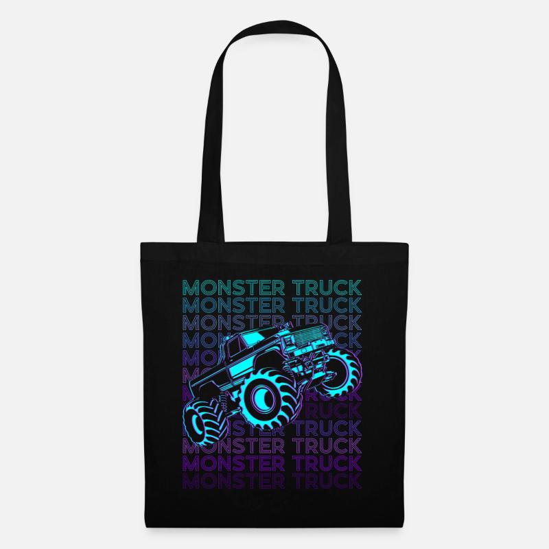 Monstertruck Retro - Stoffbeutel - Schwarz