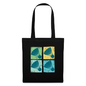 Badminton Shuttlecocks Pop Art - Tote Bag - black - Front