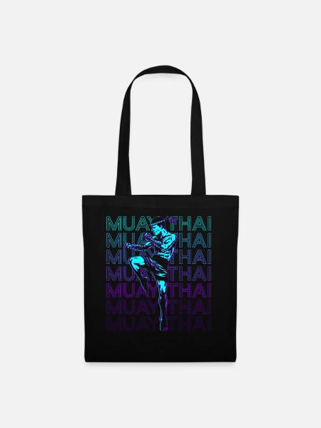 Muay Thai Retro - Stoffbeutel - Schwarz