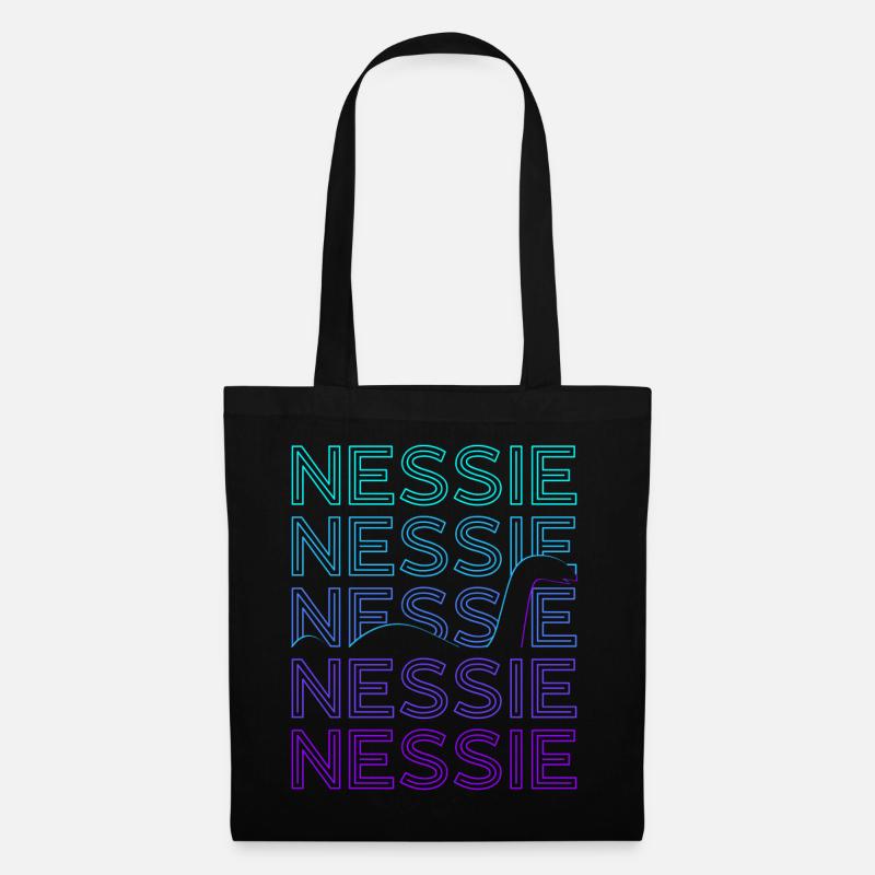 Loch Ness Monster Nessie Kryptide Kryptozoologie - Stoffbeutel - Schwarz