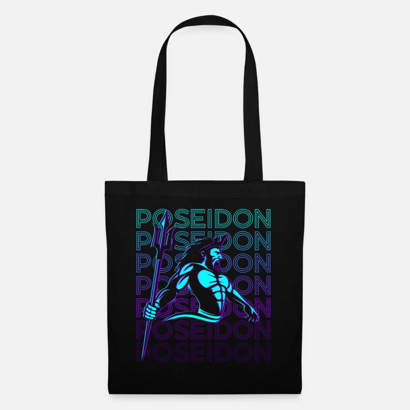 Poseidon Griechischer Gott Griechische Mythologie - Stoffbeutel - Schwarz