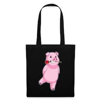 Pig Rose - Tote Bag - black - Front
