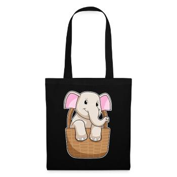 Elephant Basket - Tote Bag - black - Front