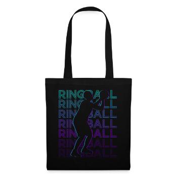 Joueur de Ringball Rétro - Sac en tissu - noir - Devant