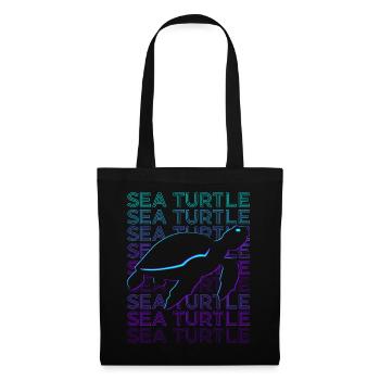 Turtle Retro - Tote Bag - black - Front