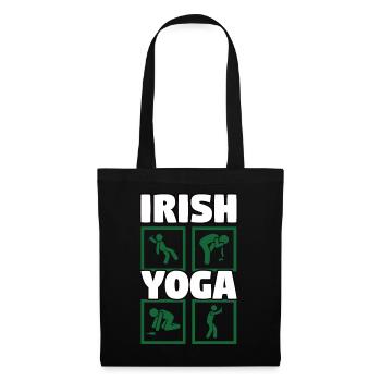 Funny Yoga Time Mandala Meditate Drunk Irish Yoga - Tote Bag - black - Front