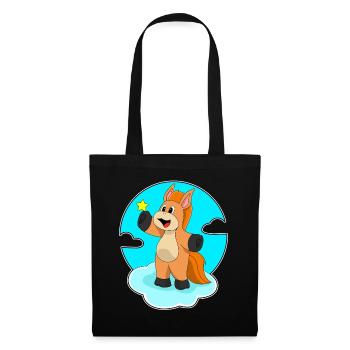 Nuages de cheval - Sac en tissu - noir - Devant