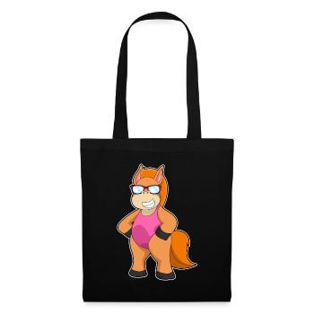 Lunettes de soleil pour chevaux - Sac en tissu - noir - Devant