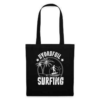 Hydrofoil Surfing Surf Surfer Hydrofoil Surfen - Tote Bag - black - Front