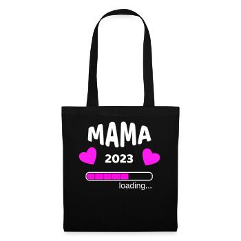 Mama 2023 Schwangerschaf Baby-Party Geburt Idee - Stoffbeutel - Schwarz - Vorne
