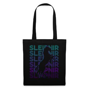 Sleipnir Odin Wikinger Nordische Mythologie Retro - Stoffbeutel - Schwarz - Vorne