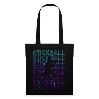 Stickball Player Rétro - Sac en tissu - noir - Devant
