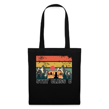 Vintage Retro Stay Camp Camper Motor Home Camping - Tote Bag - black - Front