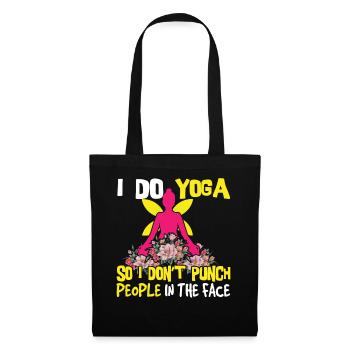Relax Yoga Zen Mandala Meditate Punch Do Yoga - Stoffbeutel - Schwarz - Vorne
