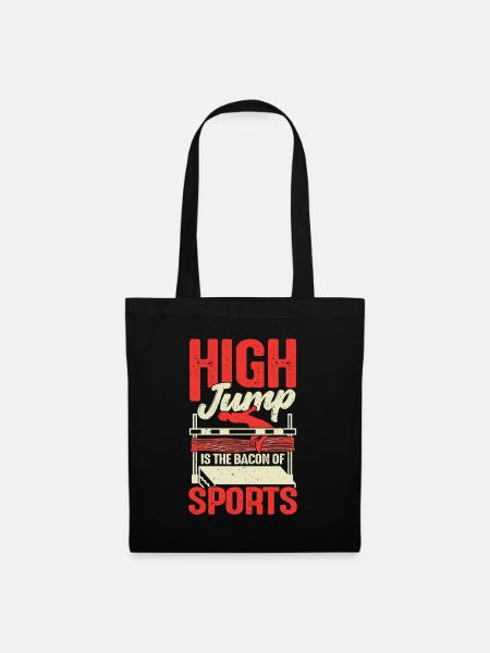 Hochsprung Hochspringer Geschenk - Stoffbeutel - Schwarz